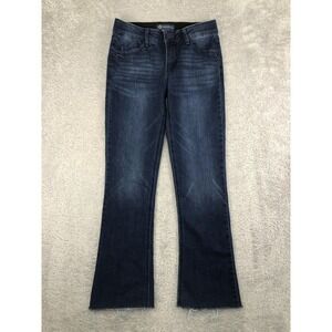 Democracy Jeans Womens 2 (28x28) Blue Itty Bitty Bootcut Ab Technology *Flaw